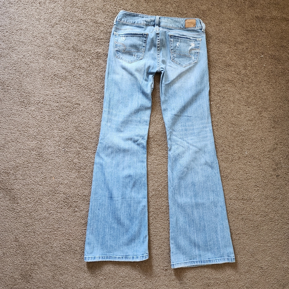Y2K AE Hipster Distressed Jeans, Women's 0 - Picture 2 of 10
